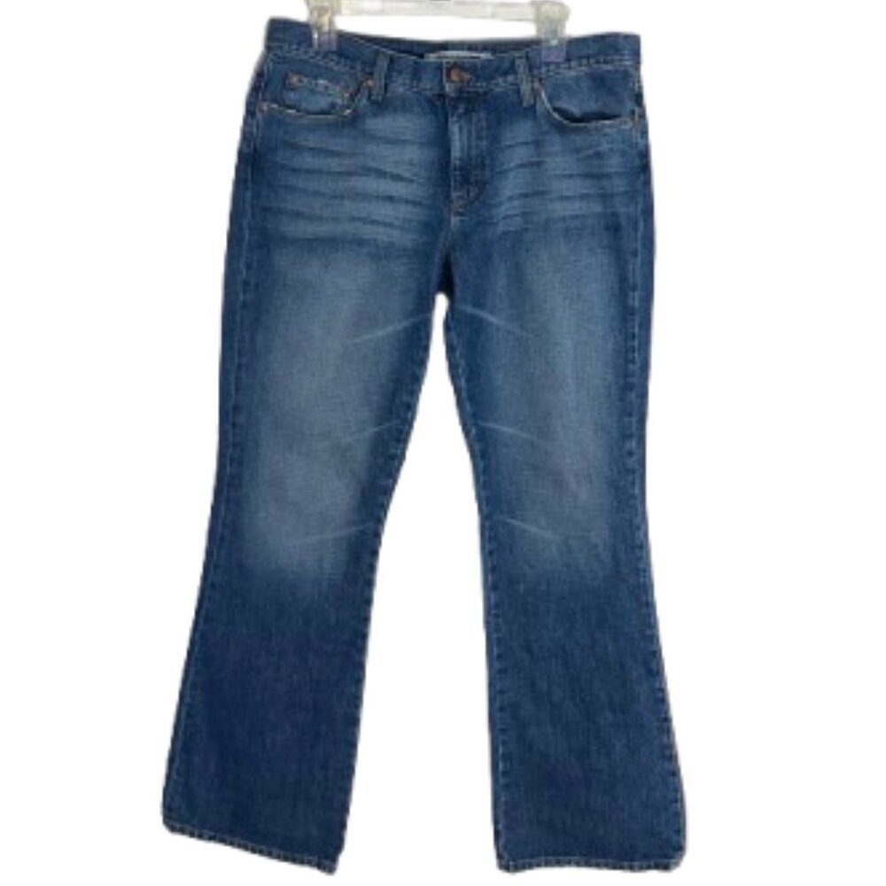 Mavi Jeans Womens Relaxed Flare Low Rise Medium Wash Denim Size 35W